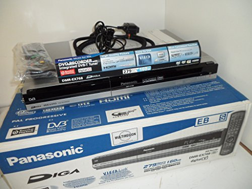 Panasonic DMR-EX768EBS Freeview+ 160GB Hard Drive DVD Recorder 1080P Up-Conversion - Silver