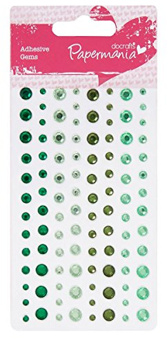 Papermania Adhesive Stones Assortment (104 Pieces) - Verde