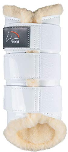 HKM 547948 HKM Gamaschen -Comfort Lack-, L, weiß