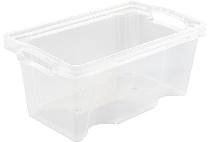 keeeper Aufbewahrungsbox mit integrierten Griffen, Größe: S, 35 x 21 x 15 cm, 6,5 l, Franz, Transparent