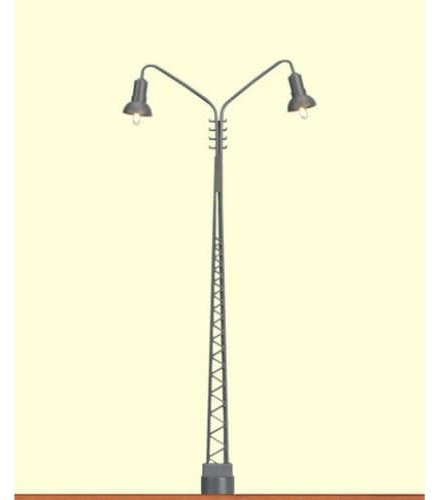 Brawa 84019 - H0 Gittermastleuchte, 2-armig, Stecksockel