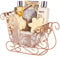 BRUBAKER Cosmetics 6-teilig Pflegeset - Winter Wonder - Beauty Geschenkset mit Vanille Duft - inkl. Glitzer Schlitten Gold