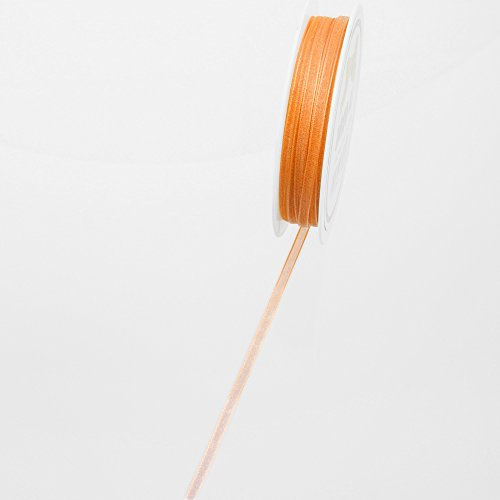 Organzaband mit Webkante - 3mm 50m col. 32 apricot - 53736-3-50-32