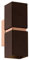 EGLO LED Wandlampe Passa, 2 flammige Wandleuchte, Wandstrahler innen aus Metall in Braun und Roségold, Wohnzimmerlampe, Flurlampe mit Up and Down Light, eckig, GU10 Fassung