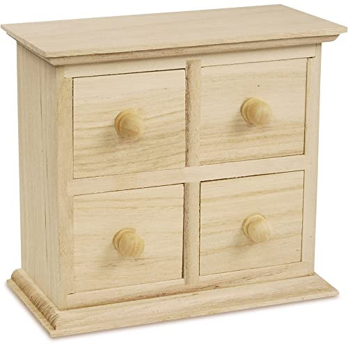 Holz Mini Kommode mit 4 Schubkästen