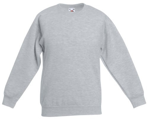 FRUIT OF THE LOOM Kids Classic Set-in Sweatshirt Jumper SS201 (14/15 Years, Heather Grey)