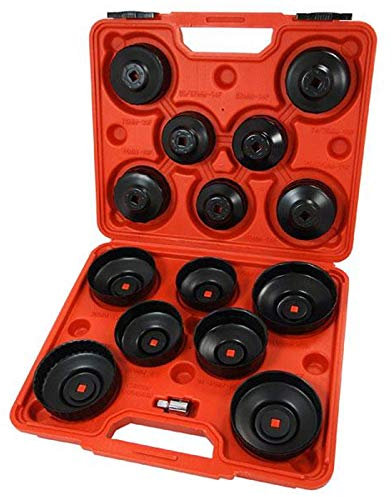 Dapetz ® 16Pc 3/8 Drive Cap Oil Filter Socket Wrench Set Cup Type Car Van