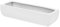 Keramik Übertopf rechteckig Pflanztrog Blumentopf Rinnen L 31,5 cm Weiss Schale