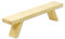 Dekohelden24 Holz Schwibbogenbank, ca. Breite 40 x Tiefe 7 x Höhe 10 cm, naturbelassen