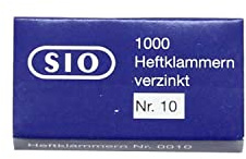 Heftklammern, Heftklammern-Typ Nr. 10, Packungsinhalt (Menge und Art) 1000