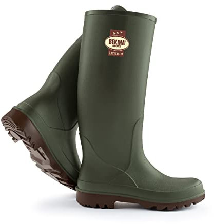 Stivali da trekking da uomo per uso esterno, molto leggeri, neotans 3 volte più lunga di stivali di gomma comparabili, soletta incl per piedi asciutti e caldi, suola marrone antiscivolo, EU 41