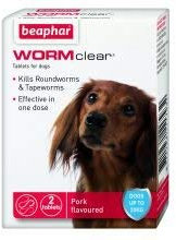 Beaphar Uk WORMclear Dog Up To 20kg 2tab pack of 1