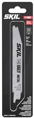 SKIL The Ugly 94102-5 Lot de 5 lames de scie sabre en métal 8/14 TPI pour SPT44A-00/9206-02, 15,2 cm