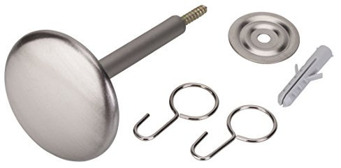DecoProfi Raffhalter/Schalhalter für Gardinen, Messing Nickel matt