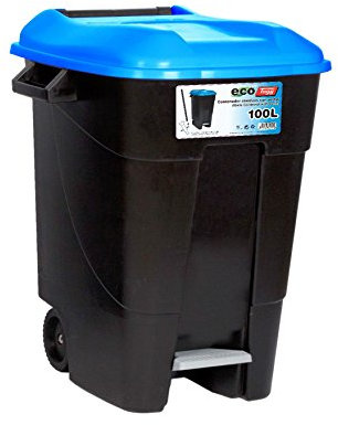 Tayg 421020 Eco - Contenedor de Residuos Eco con Pedal, color Azul, 100 L