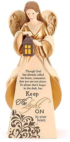 Dicksons Keep Licht auf in Your Heart Filigran Bronze Farbigen 15,2 cm Kunstharz Tischplatte Engel Figur