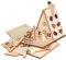 Seiffener Volkskunst | Räucherhaus Hexenhaus Räucherfigur | 30 teiliges Bastelset aus Holz | zum Selbstbasteln 14x8x11 cm | Original Erzgebirge | 20002 | Hexenhaus
