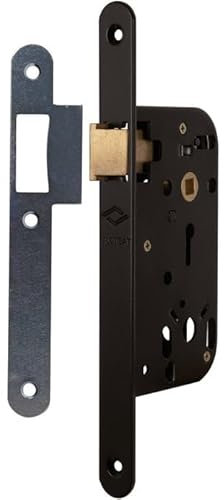 Serrure à larder noire gauche à fouillot - Condamnation - Axe à 50 mm - multibat standard - JPM