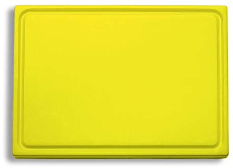 F. DICK Schneidbrett, Saftrille (Kunststoffschneidbrett, gelb, 265x325x18 mm, beidseitig verwendbar, HACCP) 91265000-02