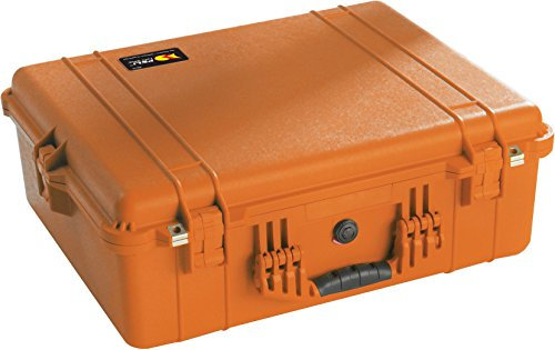 PELI 1600 Drohnen- und Kamerakoffer, IP67 Wasser- und Staubdicht, 46L Volumen, Ohne Schaum, Orange
