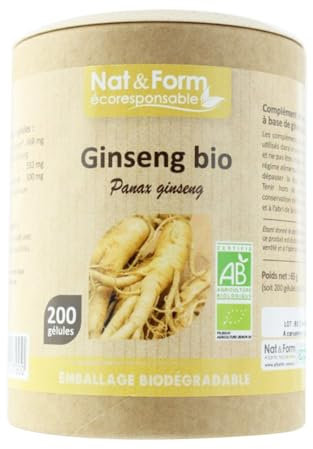 Nat&Form Ecoresponsable Giseng bio 200 gélules