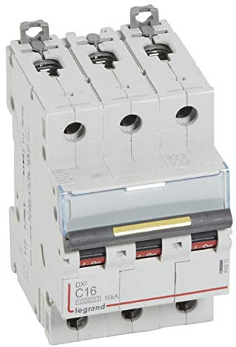 Disjoncteur DX³ 10000-16kA - 3P - 400V~ - 16A - courbe C - 3 modules