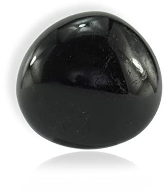 Budawi® schwarzer Turmalin Handschmeichler Handstein Jumbo Trommelstein