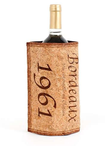 balvi Weinkühler Cork Farbe Braun im Weinkorken-Design Nylon 21 x 40 x 0,3 cm