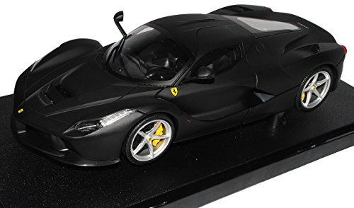Mattel Ferrari LaFerrari Coupe Matt Schwarz Ab 2013 1/18 Hot Wheels Modell Auto mit individiuellem Wunschkennzeichen