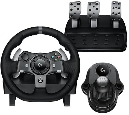 Logitech G G920 Driving Force Racing Steering Wheel and Gear Knob for Xbox One/PC