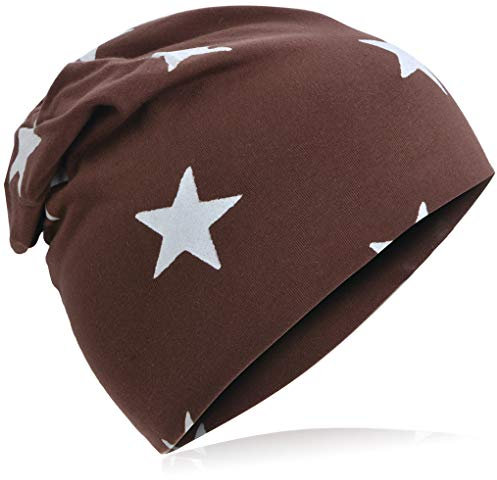 Miobo Jersey Slouch Beanie Long Mütze Unisex Stern Baumwolle Baby Kinder Damen Herren Klein Stern