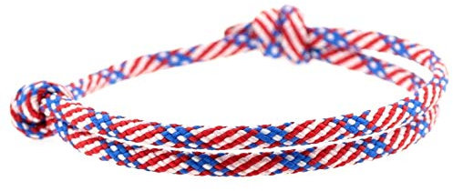 KOMIMAR Surfer Armband USA - Fußband - Schmuck - cool lässiger Surf Style - Freundschaftsarmband - Surfer - Skater - Snowboarder - Geschenkidee - Skaterschmuck - USA - stars and stripes - Amerika