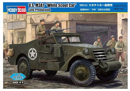 Hobbyboss 1:35 Scale Late Version Scout Car Assembly Kit (White)