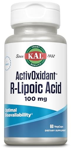 Kal 100 Mg R-lipoic Acid Activoxidant Tablets, 60 Count