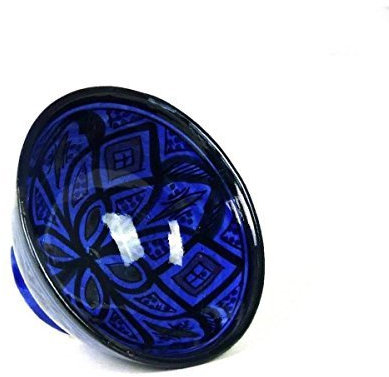 Orientalische marokkanische Keramikschale Keramik Obst Salat Reis Schale Schüssel Deko groß Color Blau