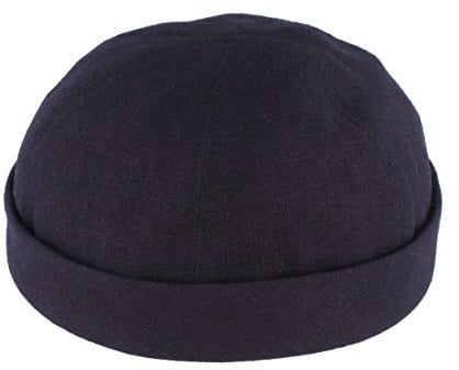 Sommer Docker-Cap Dockermütze Seemannsmütze aus 100% Leinen – Made IN Germany – Blau - Gr- 59