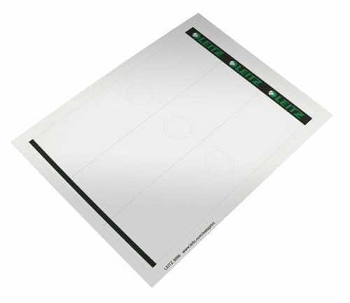 Leitz PC-beschriftbare Rückenschildr selbstklebend für Hängeordner, 75 Stück, Langes und breites Format, 61,5 x 279 mm, Papier, grau, 60980085