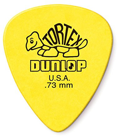 Dunlop 418R Tortex Guitar Picks (pack of 72) - Yellow 0.73mm