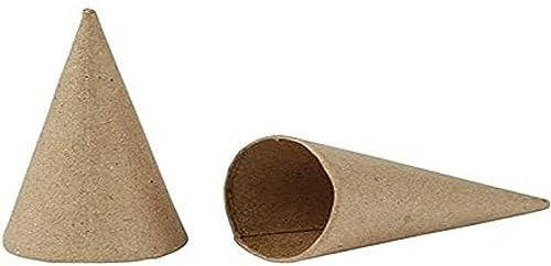 Creativ Company 265501 Kegel, 10 Stück, H: 14 cm, D: 7 cm, beige