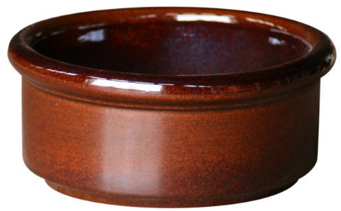 K&K V Dog Bowl Heavy Stoneware Ceramic 3.0 Litres 25 x 11 cm Brown