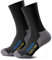 Piarini 2 Paar Coolmax Wandersocken Outdoorsocken Funktionssocken lang schwarz 43-46