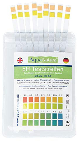 Aquanatura pH Teststreifen Urin & Speichel (25 Stück) Checken Sie Ihren Säure-Basen-Haushalt über den Speichel oder den Urin