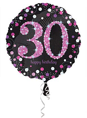 Adult Pink Celebration 30th Birthday Standard Foil Balloon