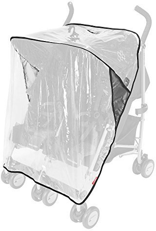Maclaren Regenschutz Twin Triumph - Schützt vor Regen, Wind und Schnee, Lässt sich schnell und einfach am Maclaren Twin Triumph Kinderwagen befestigen, Phthalat PVC-frei