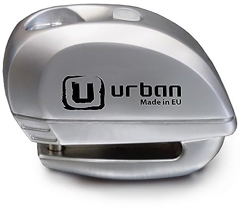 urban UR22 Bremsscheibenschloss Ohne/Mit Alarm Hi-Tech 120dB+LED+Warnfunktion Optionale Aktivierung, Langlebige Batterie, Wasserdicht, Motorradschloss Diebstahlsicherung Vespa Spezial Universal 6mm