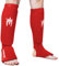 Meister MMA Gepolsterte Schienbeinschützer Elastisches Gewebe 1 Paar - Rot L/XL