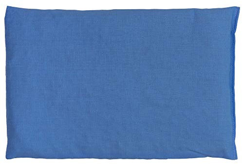 Coussin aux graines de lin - bleu ciel - 30x20cm - Coussin thermique - Bouillotte chaude ou froide - Coussin aux graines