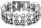 COOLSTEELANDBEYOND Schwere Robust Herren-Armband Motorrad Fahrradkette Motorradkette aus Edelstahl Hochglanz Silber Farbe Poliert
