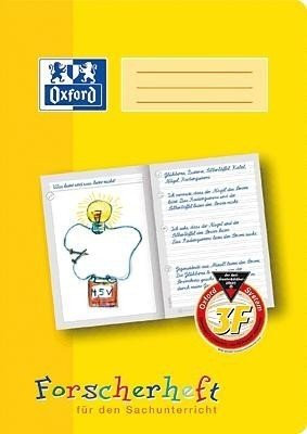 Oxford 100050096 Schreiblernheft LIN 3F - A4, 16 Blatt, 90g/qm, Forscherheft