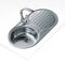 Teka DR-80 1C 1E - Fregadero de Cocina 1 Seno con Escurridor, Encastrado y Reversible, Mueble de 45 cm, Cubeta Circular, Válvula Canasta, Acero Inoxidable